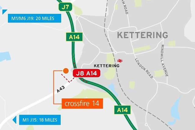 Crossfire 14 is near Kettering, just off junction 8 on the A14
