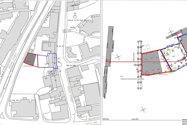 The site is located behind Sheep Street