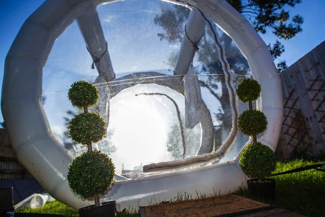As well as hot tubs, the company has now expanded to hiring igloos. Photo: Kirsty Edmonds.