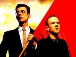 Richard Coles with Jimmy Sommerville. Mr Coles played saxophone with Bronski Beat on tour and then left to form chart-toppers the Communards