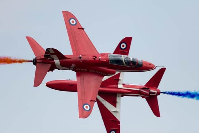 The RAF Red Arrows are famous for their acrobatic displays. Photo Getty Images