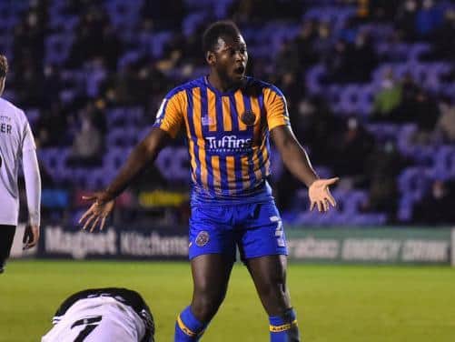 Shrewsbury Town defender Aaron Pierre
