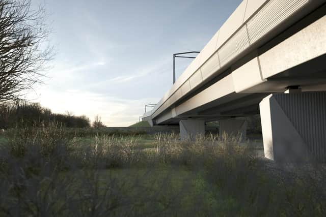 An artist's impression of the Oxford Canal Viaduct