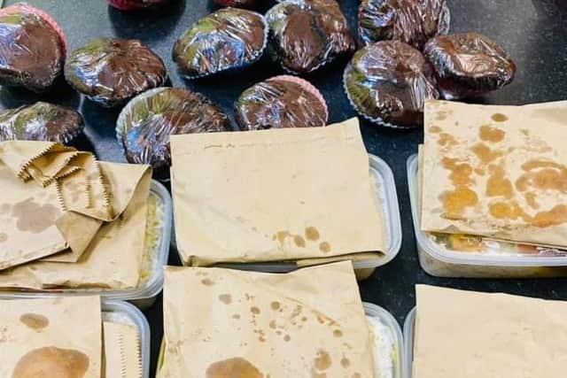 Some of the food which was donated