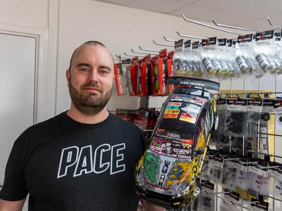 James Simpson's dream is to build a permanent racetrack for supercharged RC cars.