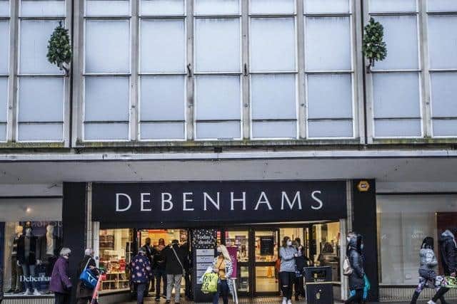 Debenhams on the Drapery in Northampton town centre.