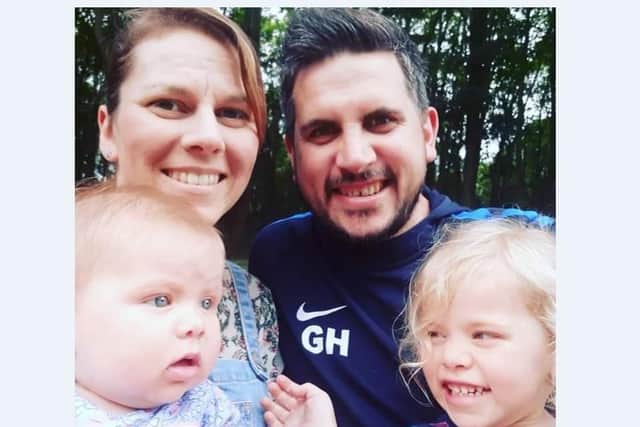 Kim and Rob Harte's eldest daughter Grace, died at birth. The couple went onto have two more daughters - Erin (left) and Ivy (right).