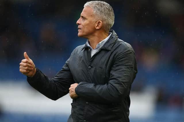 Thumbs up: Keith Curle believes the Cobblers are well-placed going into the final 10 games of the season.