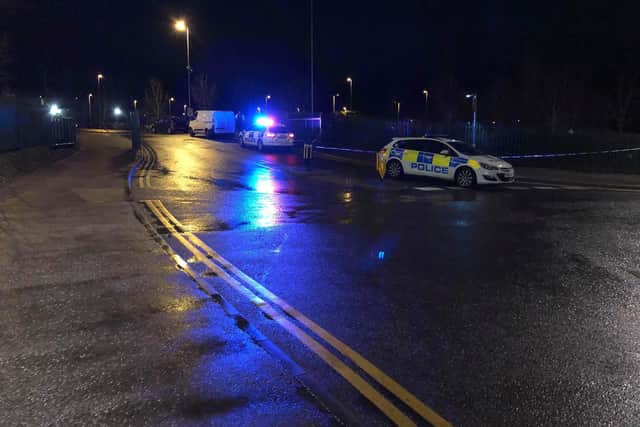 A police cordon was put in place at the college for a number of hours.