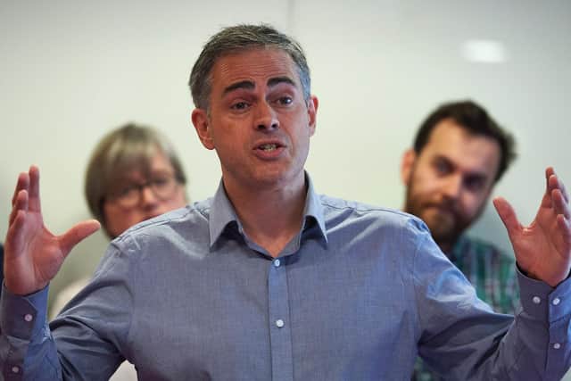 Green Party co-leader Jonathan Bartley visited Northampton this week. Picture by Niklas Halle'n/AFP.