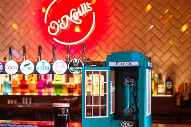 Customer can win a prize if they are the first to answer the green phone.