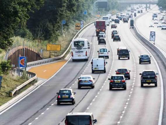 The M1 in Northamptonshire will be converted into an all lane running smart motorway