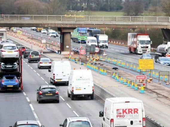 Work on the M1 is due to be completed in March 2022