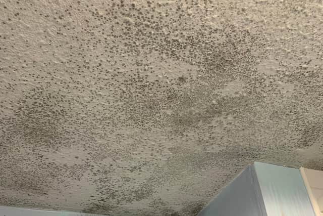 Stacey said the ceiling makes her feel embarrassed and she would like help