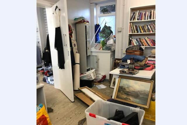 Thieves broke into the shop via the back window.