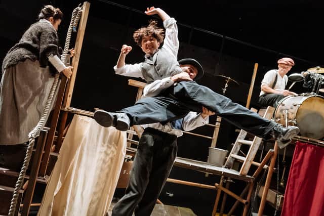 The show blends slapstick, physical theatre and music