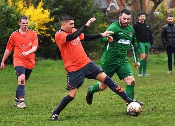 Action from a match on Kingsthorpe Rec on Sunday morning (Picture: Dave Ikin)