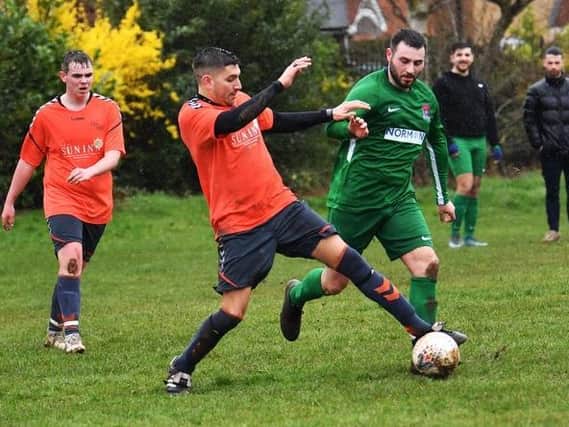 Action from a match on Kingsthorpe Rec on Sunday morning (Picture: Dave Ikin)