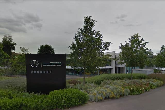 Mercedes-Benz Motorsport's base in Brackley. Photo: Google