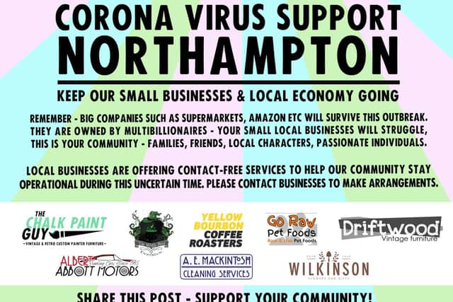 Marly Lyman is asking people to share this post to make shoppers aware of their independant traders.