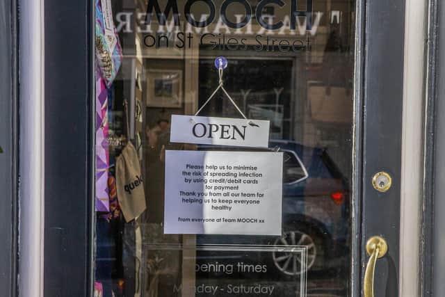 Shops are being cautious and asking for card payments, instead of cash.