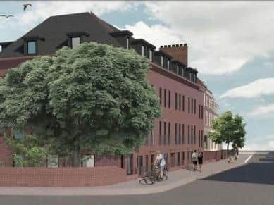 An artist's impression of how the new apartments in Derngate will look
