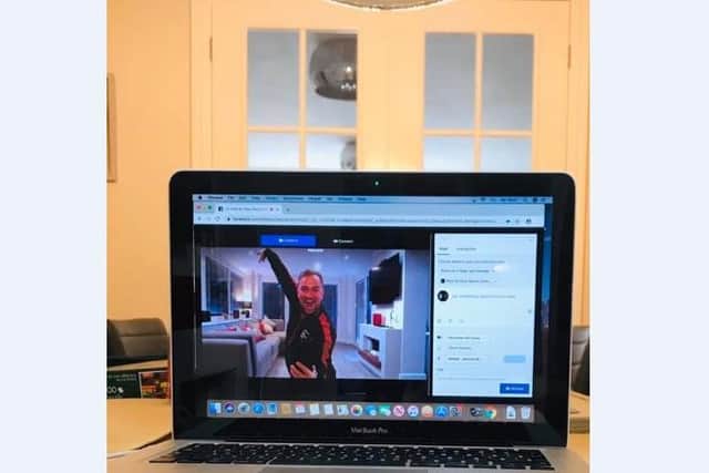 Andrzej Mialkowski is leading virtual dance classes.