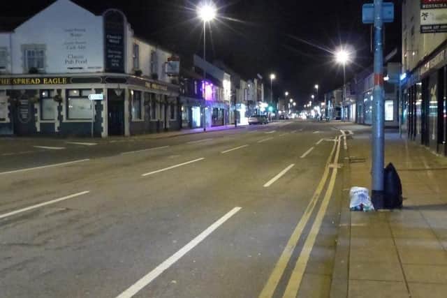 Northampton's streets were left bare of its usual nightlife on Saturday after all pubs, clubs and restaurants were ordered to close on Friday night.