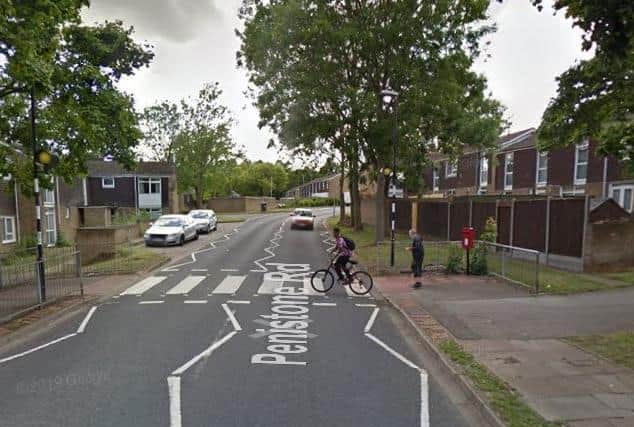 The attack happened near this zebra crossing in Penistone Road