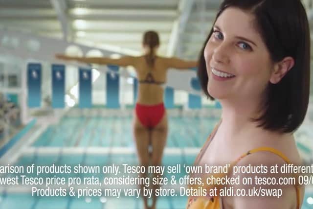 The actress also appeared in an Aldi advert.