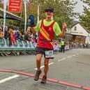 Michael Williams crosses the line in last year's Snowdonia Marathon