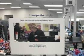 The new plastic screens at Central England Co-op stores