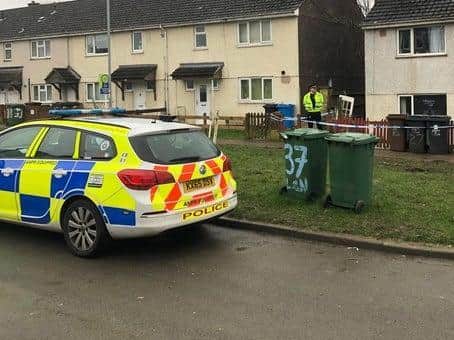 Police at the scene