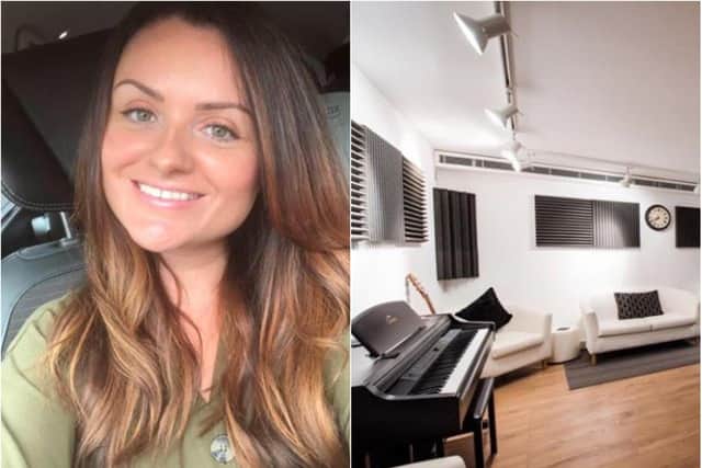 A Northampton musician wrote and recorded a song to honour NHS workers in her recording studio.