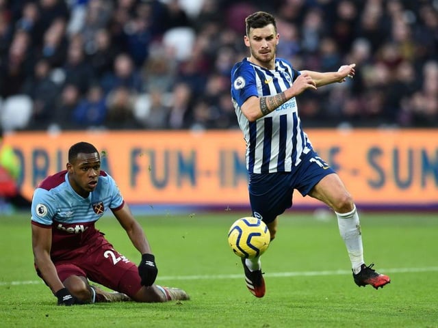 Joined Albion from German club FC Ingolstadt 04 for a fee of 3 million. Scored Albions first top-flight goal for 34 years against West Bromwich Albion in September 2017. Superb first season, scoring seven goals and providing eight assists. Remains a crucial member of the matchday squad.