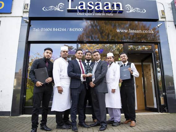 Lasaan's owners and staff after being named the Chron's curry house of the year 2019