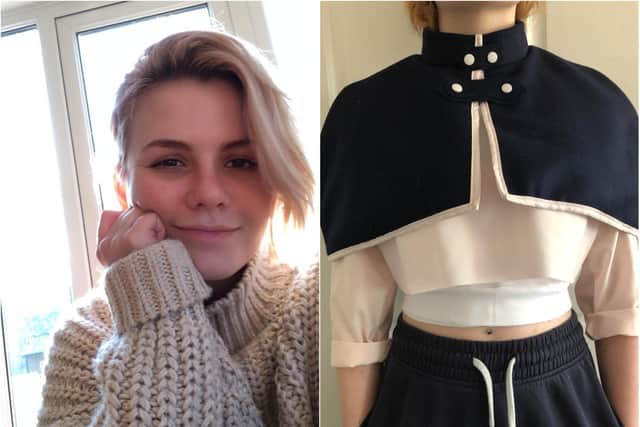 Flo Baverstock has created an outfit for her college project that honours NHS heroes.