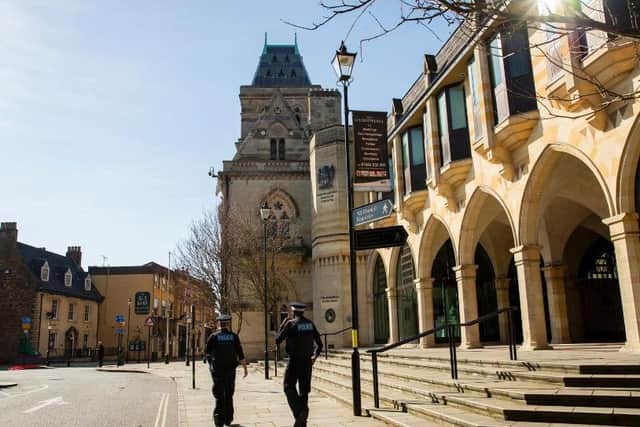 Police patrol Northampton town centre