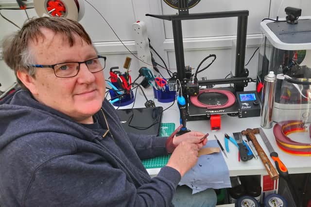 Northampton College assessor Tony Thompson has been 3D-printing PPE masks for healthcare workers.