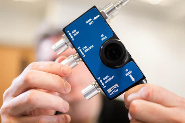 The continuous positive airway pressure device developed by Mercedes F1 team and UCL. Photo: James Tye/UCL