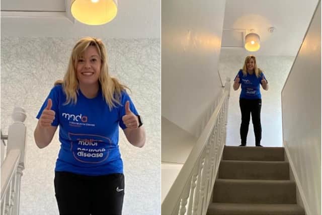 Steph will spend the bank holiday weekend climbing the stairs in her house.