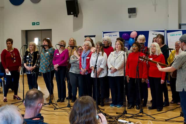 Female carers from the MyMusic Resonate groups come together to share songs they have written with each other, family and friends at the Resonate celebration event on February 29, 2020