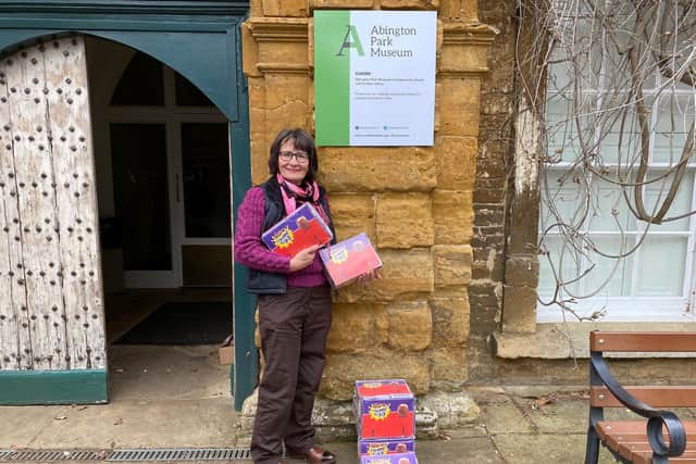 Abington Park Museum and member of staff, Elizabeth Ravine, donated eggs to a local food bank.