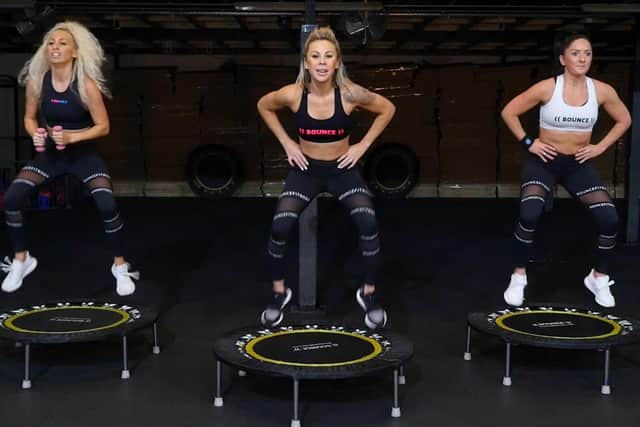 The at-home workouts are hosted everyday.