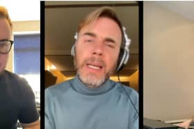 Gary Barlow performed a virtual duet with a Northampton musician and producer.