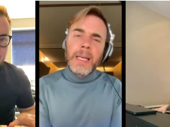 Gary Barlow performed a virtual duet with a Northampton musician and producer.