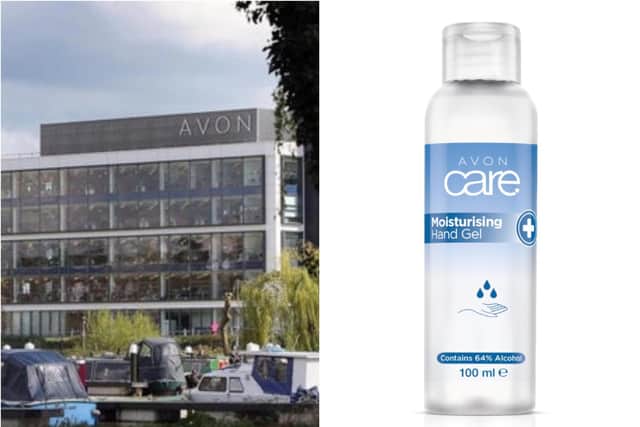 Thousands of bottles of Avon's newly created hand gel will be donated to NHS staff.