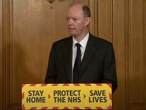 Prof Whitty issued his grim warning at last night's Government briefing