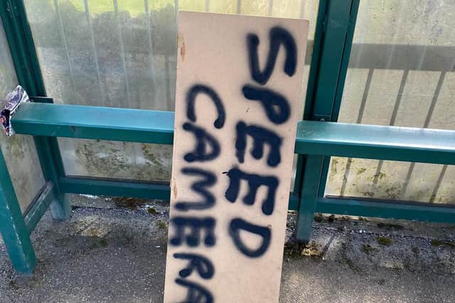 The speed camera sign. Credit: PC Lee