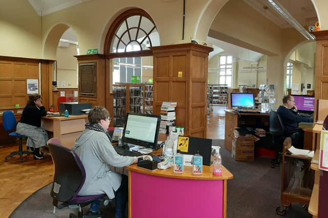Library staff in Kettering calling vulnerable residents in Northamptonshire to check they are OK. Photo: Northamptonshire County Council